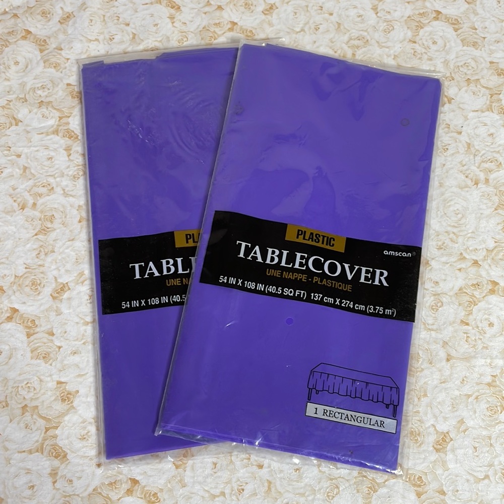 Amscan Purple Plastic Table Cover.
